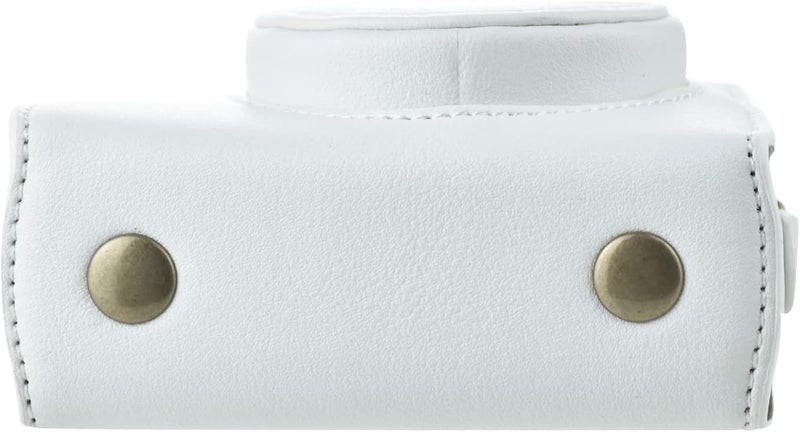 Rieibi ZV1 Case  Vintage PU Leather Camera Case for Sony ZV1  Protective Case with Strap White - Image 2