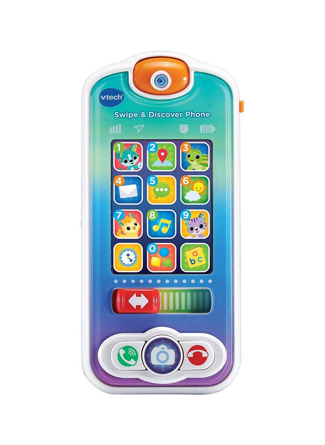 vtech Swipe And Discover Phone Play Phone For Baby Girls And Boys Interactive Toy With Lights And Sounds  - Image 1