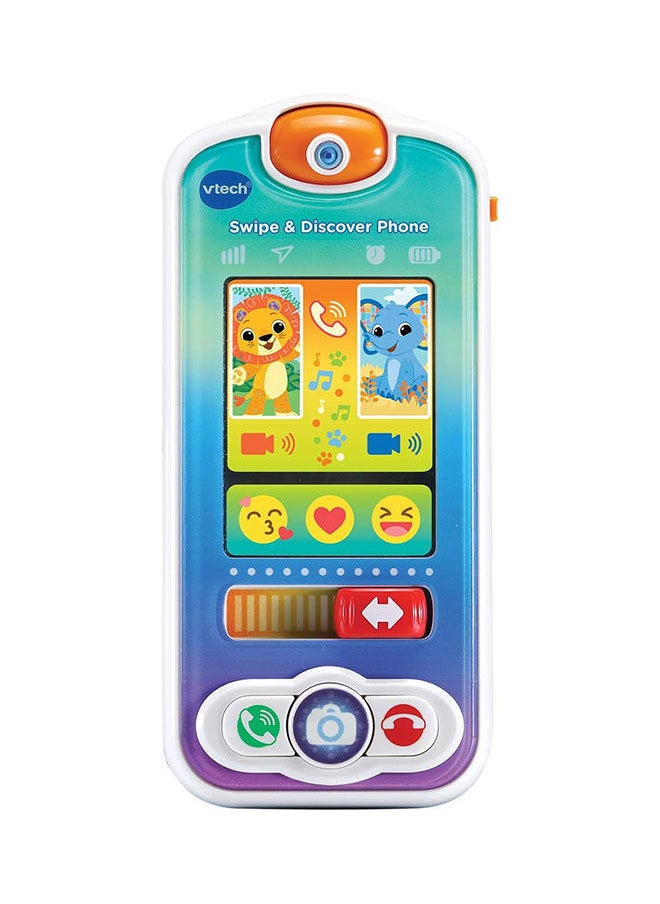 vtech Swipe And Discover Phone Play Phone For Baby Girls And Boys Interactive Toy With Lights And Sounds  - Image 2