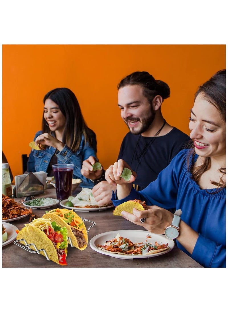 Generic Taco Holders set of 4,Food Grade Stainless Steel Taco Racks With Handles,Holds 4 Tacos Each,Oven Safe for Baking, Dishwasher and Grill Safe  - Image 5