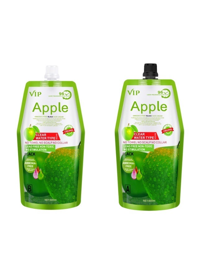 Vip Apple Dark Brown Hair color cream 500+500ml - Image 1