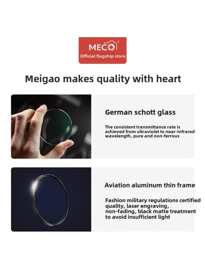 MECO Film Brushed Filter White Blue Orange Rainbow Glare Spot Creative Special Effects Starlight Night 77/82mm-Color:55mm-special Effect Filter-rainbow Glare  - Image 4