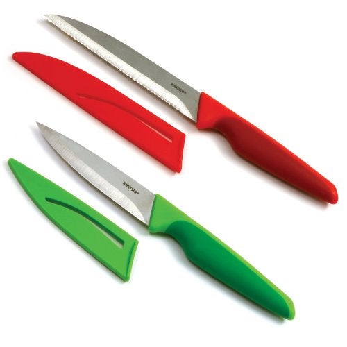 Norpro Grip-EZ 2-Piece 3.5 Paring and 5-Inch Tomato/Utility Knife Set, One Size, Multicolored (1218) - Image 4