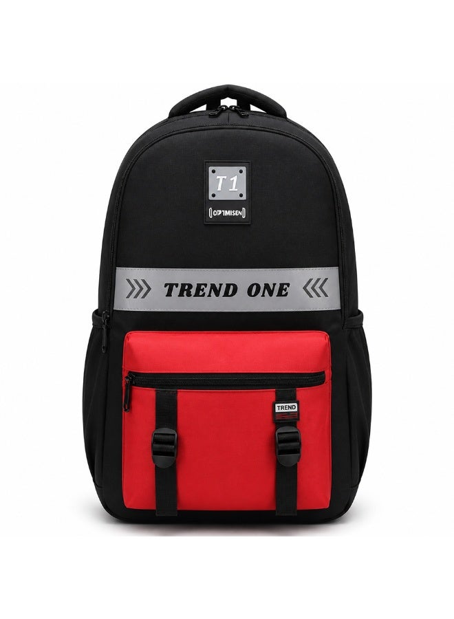 20 Inch School Backpack for Boys and Girls, Multi-Compartment, Multiple Zipper Compartments, Side Mesh Bottle Pockets and Carry Handle 50H*33.5W*15.5D CM