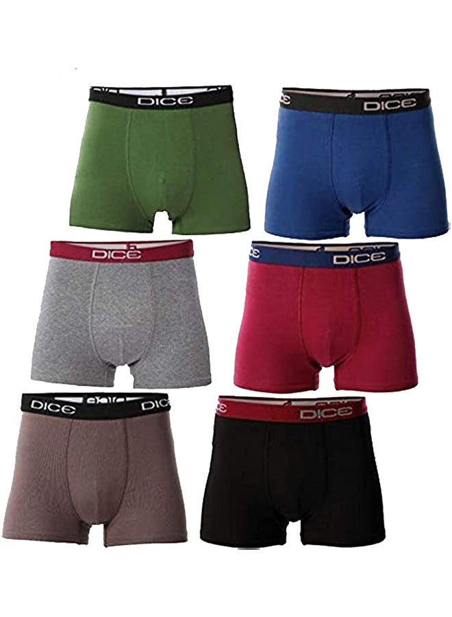 دايس بوكسر ساده الوان 6 قطع - Image 3