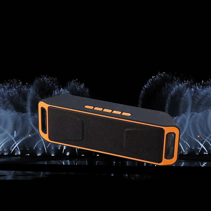 Mini Portable 4.0 Speaker Subwoofer USB Stereo MP3 Player (Orange) - Image 2