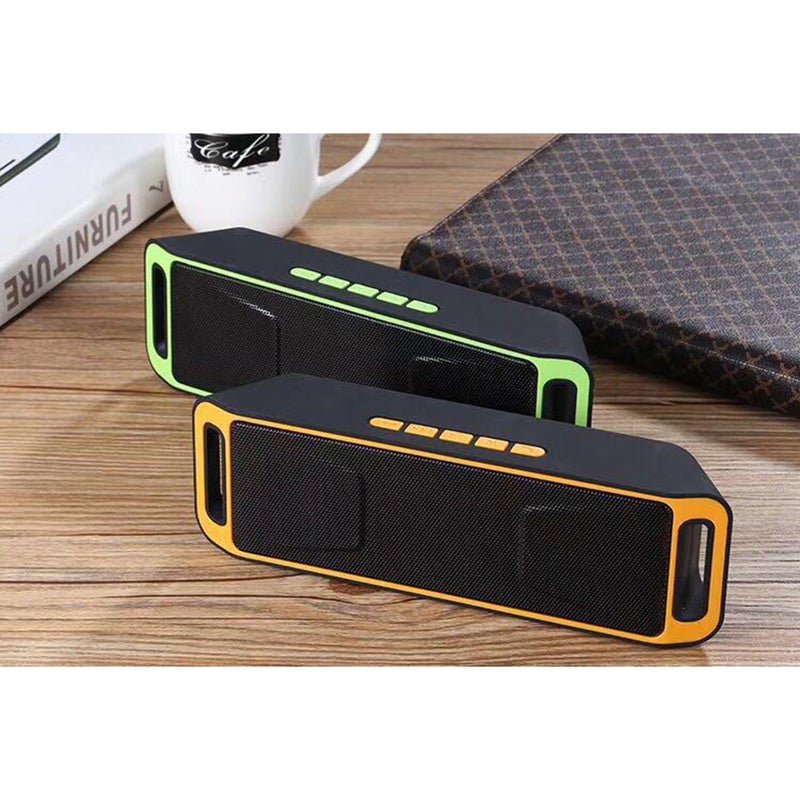 Mini Portable 4.0 Speaker Subwoofer USB Stereo MP3 Player (Orange) - Image 3