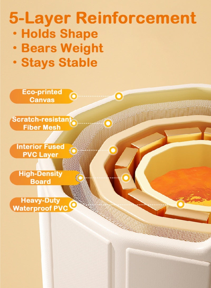 والالا حوض استحمام قابل للطي، مسند ظهر مرتفع، حوض استحمام متنقل، حوض استحمام قائم بذاته، حوض استحمام سبا قابل للطي لكابينة الاستحمام، حوض استحمام سبا منفصل للعائلات، حوض استحمام ساخن بالثلج، تخزين موفر للمساحة، مادة PVC متينة. - Image 4