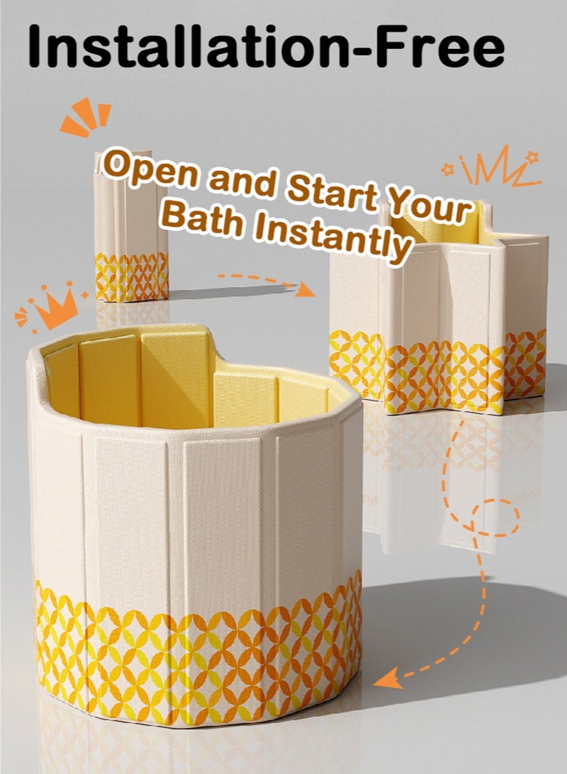 والالا حوض استحمام قابل للطي، مسند ظهر مرتفع، حوض استحمام متنقل، حوض استحمام قائم بذاته، حوض استحمام سبا قابل للطي لكابينة الاستحمام، حوض استحمام سبا منفصل للعائلات، حوض استحمام ساخن بالثلج، تخزين موفر للمساحة، مادة PVC متينة. - Image 2