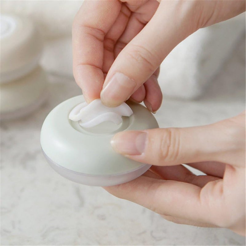 cheekyglo Travel Pods - Protable Collapsible Travel Size Bottles, 4PCS/Box Round Liquid Emulsion Storage Box Dispenser, Travel Pods Toiletries Containers, Small Travel Liquid container Round Travel Pods (12PCS) - Image 5