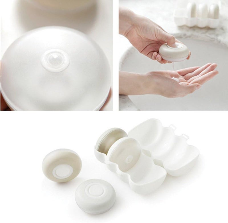 cheekyglo Travel Pods - Protable Collapsible Travel Size Bottles, 4PCS/Box Round Liquid Emulsion Storage Box Dispenser, Travel Pods Toiletries Containers, Small Travel Liquid container Round Travel Pods (12PCS) - Image 3
