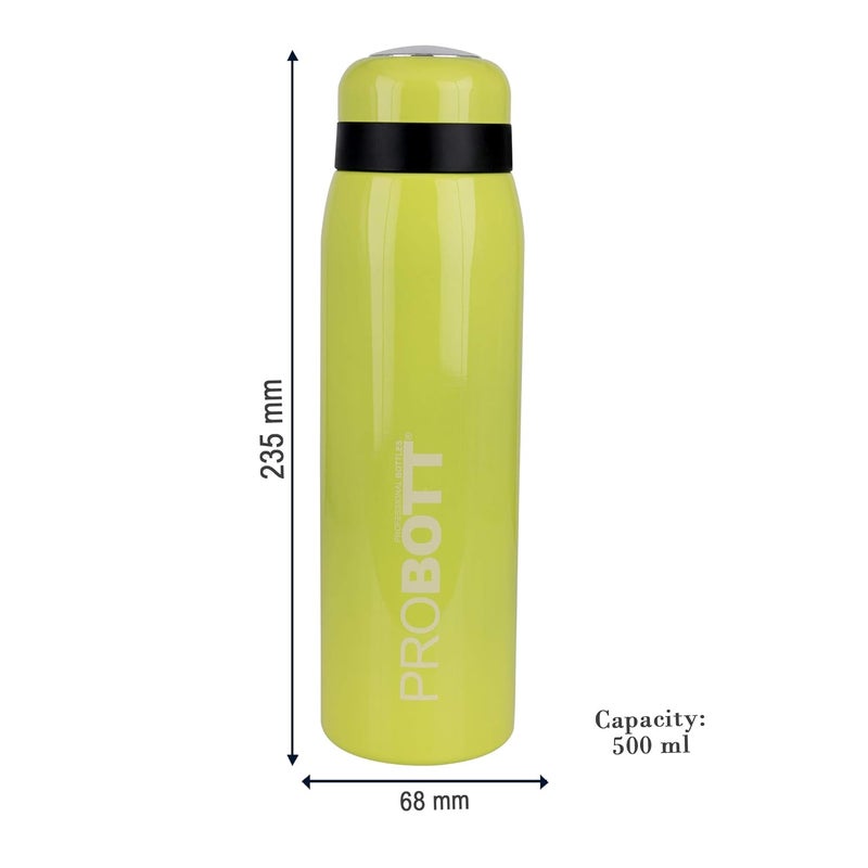 PROBOTT Thermosteel Vacuum Flask Hot & Cold Water Bottle Each 500ml -Yellow (Pack of 2) - Image 4