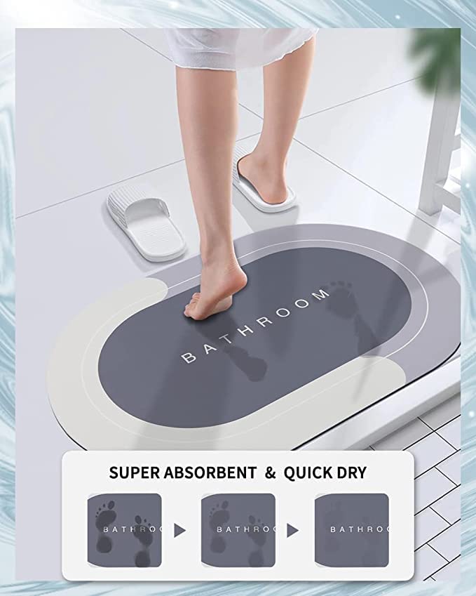 WEPTIX Soft Silicone Door mat Quick Drying Water Soak Bathroom Mat Water Absorbent Door Mat Floor Mat Doormat Bathroom Carpet Cushion Mat Pack of 1 - Image 2