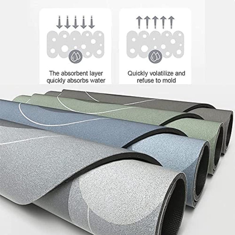 WEPTIX Soft Silicone Door mat Quick Drying Water Soak Bathroom Mat Water Absorbent Door Mat Floor Mat Doormat Bathroom Carpet Cushion Mat Pack of 1 - Image 3