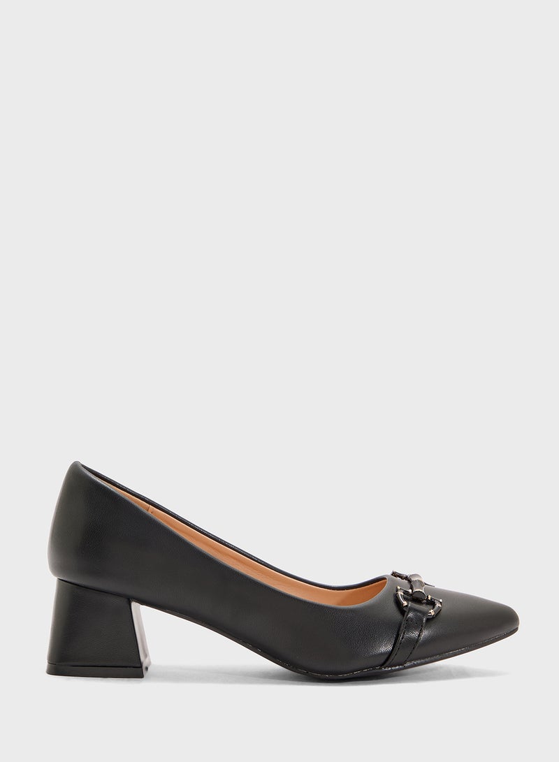 BR Block Heeled Pointed Pump  - Image 1