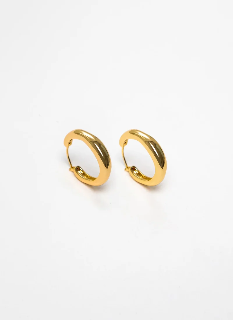 ليتشي أقراط دائرية منحنية