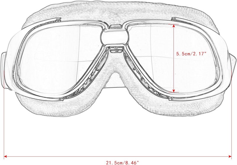 MUXSAM Motorcycle Goggles Vintage Anti Fog Pilot Glasses Dustproof ATV Off Road - Image 2