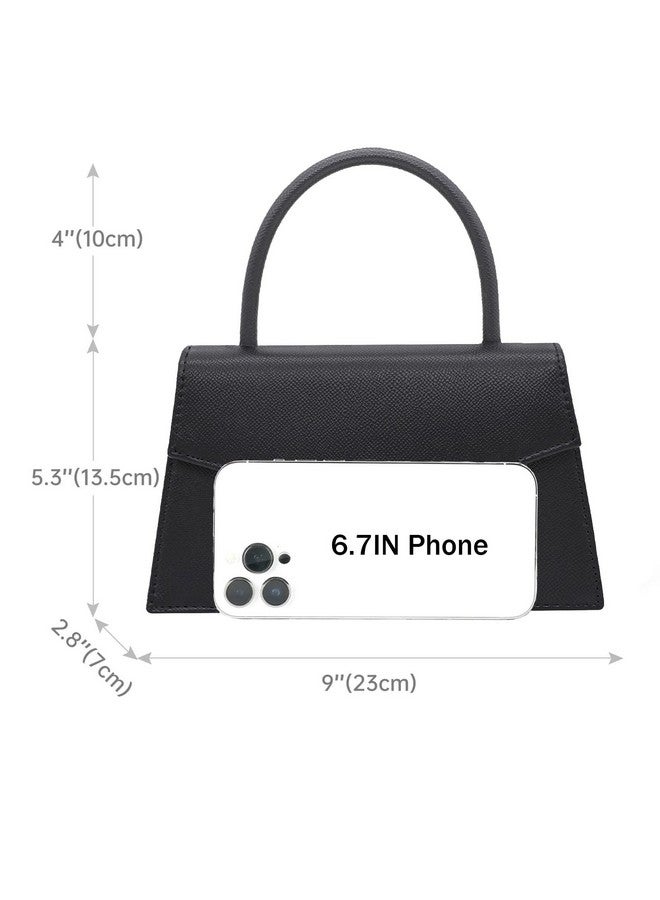 Milisente Women's Evening Bag Bridal Party Clutch Purses Cocktail Prom Handbags with Faux Leather(Embossed Black) - Image 2