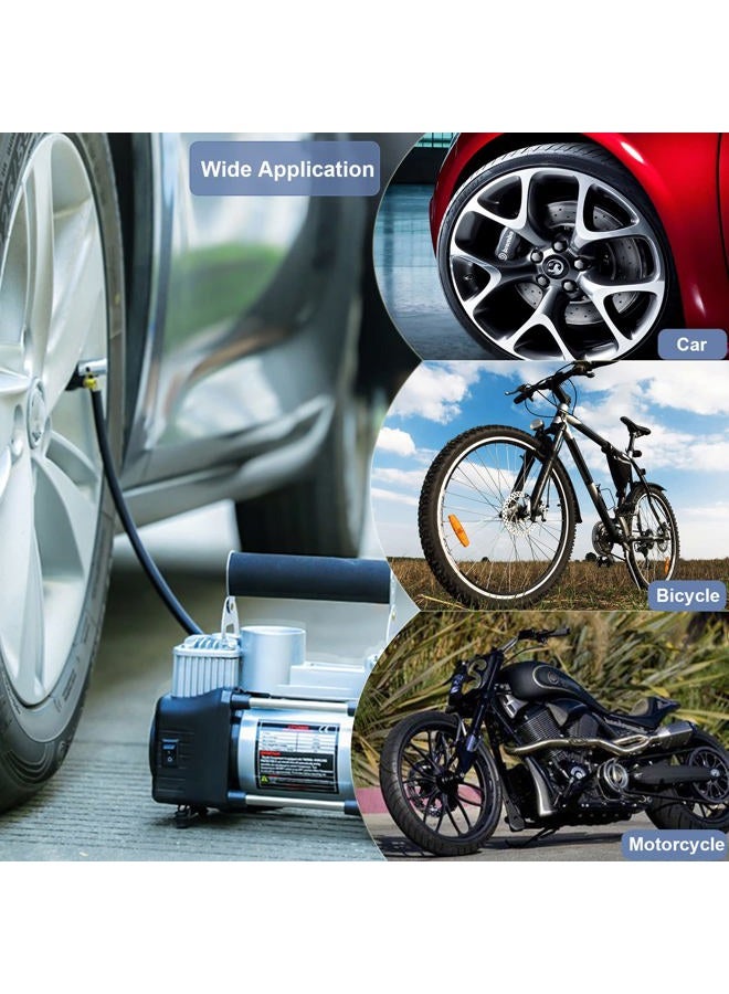 Melphan-Auto 2PCs Air Inflator Hose Adapter Convert Twist On Connection to Lock On Connection, Locking Air Chuck with Air Hose and Standard Tire Valve Fine Thread - Image 5