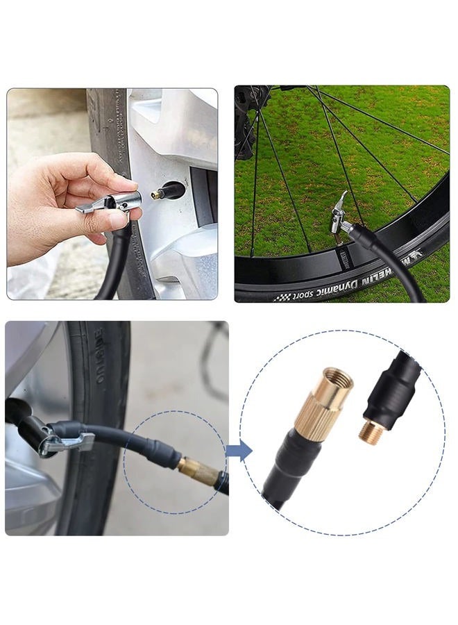 Melphan-Auto 2PCs Air Inflator Hose Adapter Convert Twist On Connection to Lock On Connection, Locking Air Chuck with Air Hose and Standard Tire Valve Fine Thread - Image 4