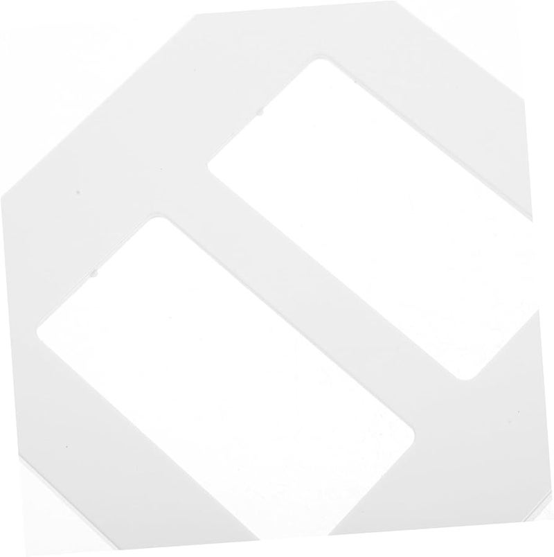 غطية مفتاح مزدوج بدون براغي، علبة من قطعتين، تصميم بسيط باللون الأبيض من البلاستيك - Image 2