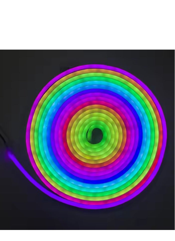 5M Flexible Smart RGB LED Neon Strip Light with App/Remote Control,Flexible Led Rope Lights,Multiple Modes,IP65 Outdoor Neon Lights Waterproof,Music Sync Gaming Led Neon Strip Lights for for Home Decor Kitchen Bedroom