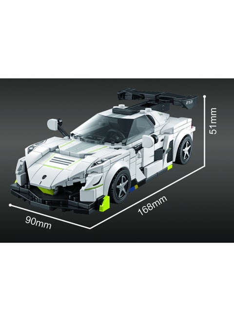 Le Yi 31015 Building Blocks Car Assembled Model Back Car Toy Boy Sports Car Small Particle Racing Car Benefiting Intelligence-Color:Konisege [335 Particles]