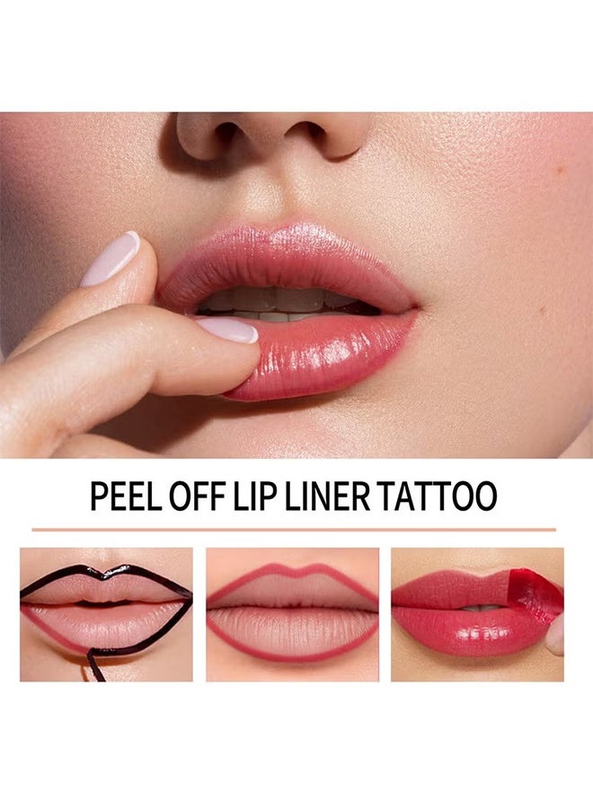 OLIBOLLA Peel Off Lip Liner Stain,Lip Liner Peel Off Lip Liner With Matte Finish, Long Lasting Lip Stain Peel Off Waterproof Plumps Up Lip Colour Lip Liner, Natural Instant Peel Off Lip Stain Set (#00) - Image 4