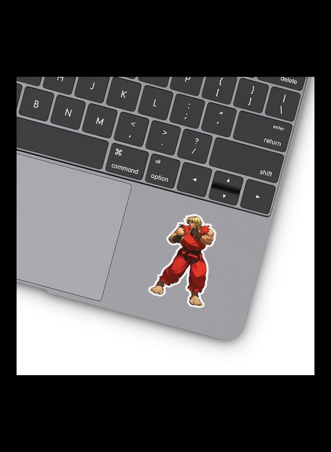 RKN Street Fighter Ken Action Vinyl Stickers For Laptop 3inch - Image 2