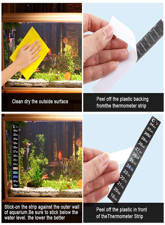 Vayinato Aquarium Thermometer Sticker Fish Tank Temperature Strip, 2 Pcs - Image 4