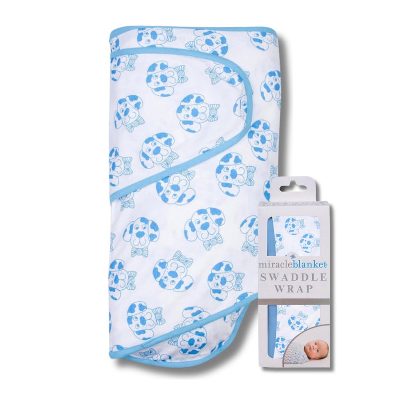 ميراكل بلانكيت Swaddle Wrap - Boy, Girl, or Neutral Receiving Baby Blanket - Soft, Wearable Sleep Sack Essential for Newborns and Infants (Bowtie Dog) - Image 1