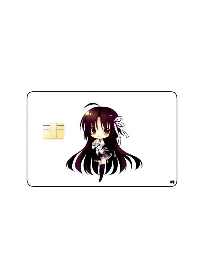 RKN PRINTED BANK CARD STICKER Cute Chibi Anime Girl Drawing - Image 2