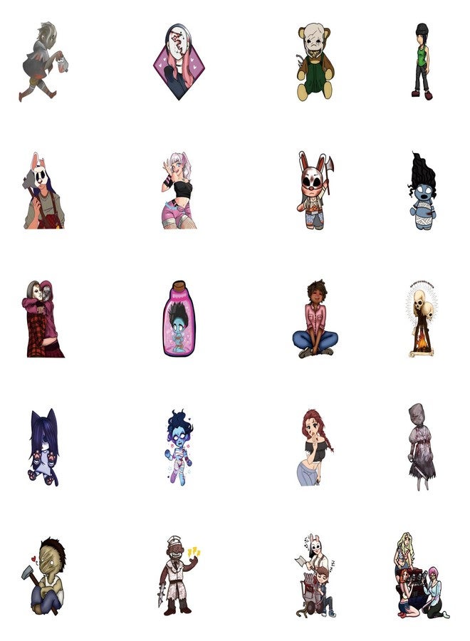 YEESACG 50pcs Horror-Themed Asymmetric Competitive Game Sticker, Cute Cartoon Vinyl Waterproof Stickers for Water Bottle,Skateboard,Laptop,Phone,Journaling,Scrapbooking Decals for Party Supply - Image 2