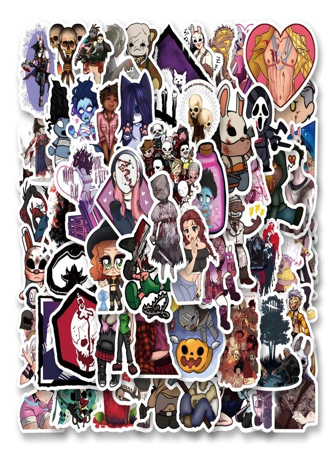 YEESACG 50pcs Horror-Themed Asymmetric Competitive Game Sticker, Cute Cartoon Vinyl Waterproof Stickers for Water Bottle,Skateboard,Laptop,Phone,Journaling,Scrapbooking Decals for Party Supply - Image 1