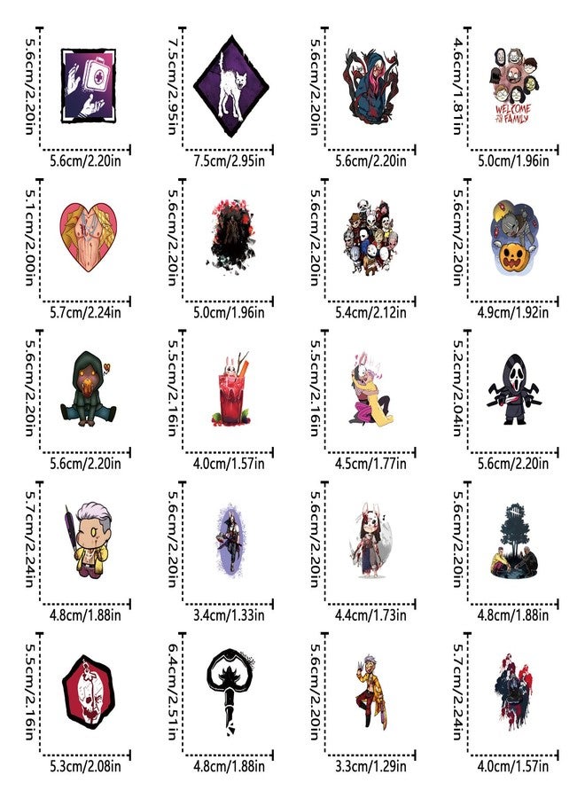 YEESACG 50pcs Horror-Themed Asymmetric Competitive Game Sticker, Cute Cartoon Vinyl Waterproof Stickers for Water Bottle,Skateboard,Laptop,Phone,Journaling,Scrapbooking Decals for Party Supply - Image 3