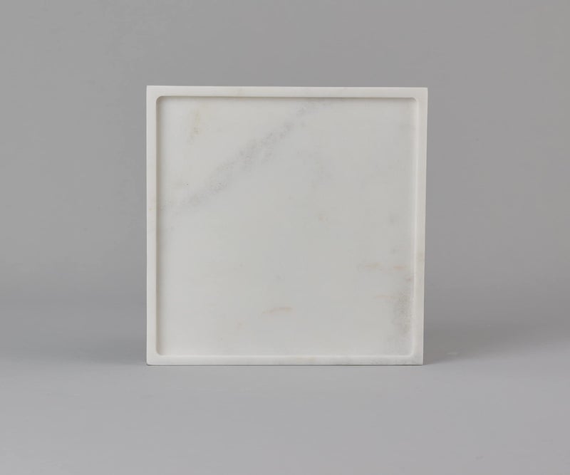 Stone Essential Marble Tray Square, Serving Tray, Vanity Tray for Bathroom, Table Decoration and Gift (White) - Image 3