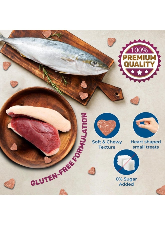 تريكسي مجموعة مكافآت القطط من Premio Ducky Hearts وPremio Trainer Snack Mini Fish Nuggets، مكافآت غنية بالعناصر الغذائية للقطط، مناسبة لجميع السلالات - (عبوة من قطعتين) - Image 4