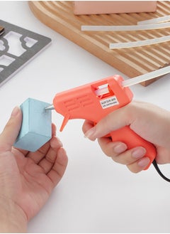 LAWAZIM Glue Gun 20W - Orange | Hot Melt Glue Gun With Glues Stick Industrial Craft Thermo Electric Heat Temperature Tool For DIY Jewelry Making  - Image 3