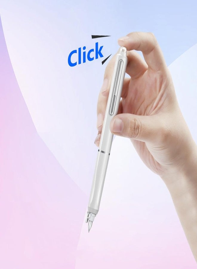 WRITECH Retractable Fountain Pen | Fine Nib | Blue Ink Cartridges Included (Purple) - Image 5
