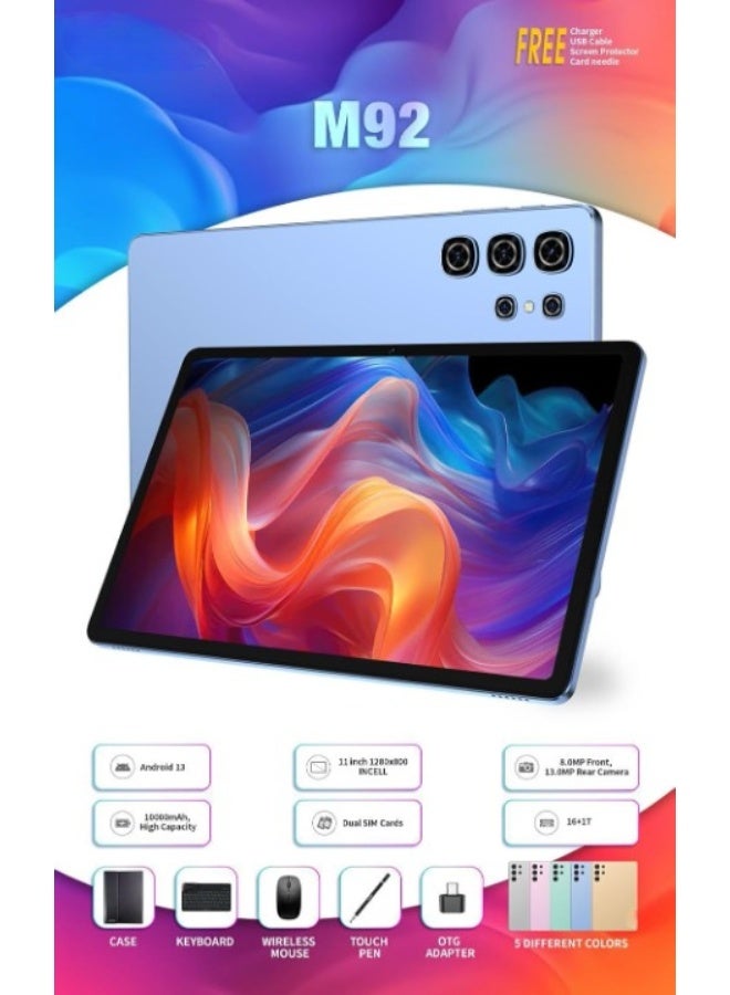 MODIO TAB M92 Android Tablet, 11-inch Display, Dual SIM, 10000mAh Battery, 16+1T Storage, with Keyboard and Mouse - Image 2