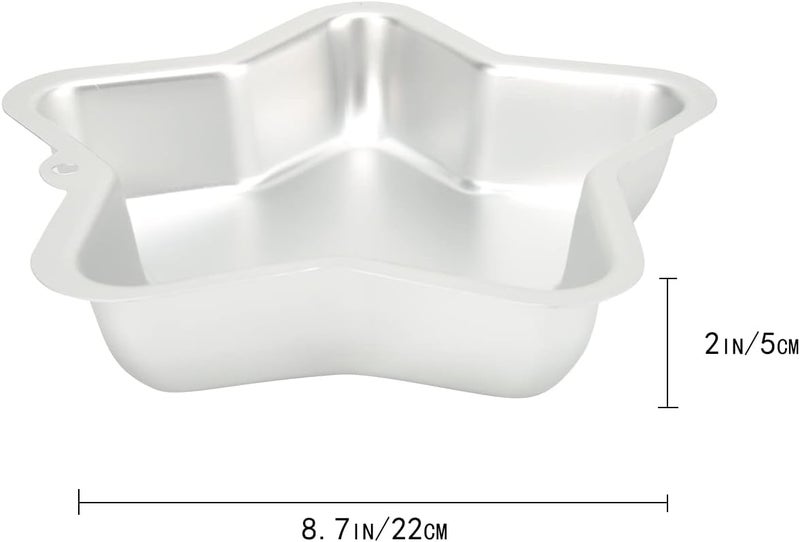 SADYFON 8 Inch Star Shaped Cake Pan Five-pointed Shaped Aluminum Nonstick Cake Decorating Mould Birthday Anniversary Wedding Party Cake Baking Pans Tins Bakeware Tool - Image 2