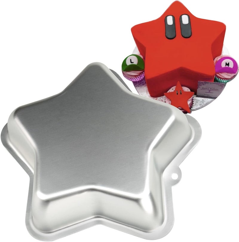 SADYFON 8 Inch Star Shaped Cake Pan Five-pointed Shaped Aluminum Nonstick Cake Decorating Mould Birthday Anniversary Wedding Party Cake Baking Pans Tins Bakeware Tool - Image 1