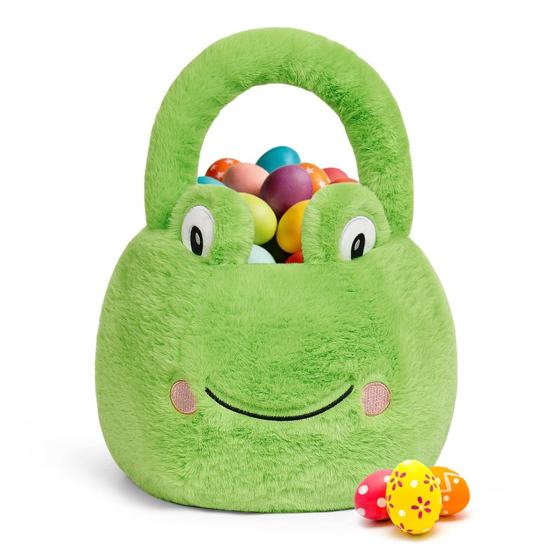 Wepop Easter Basket Easter Baskets for Kids Frog Baskets with Handle for Gifts Empty Bunny Egg Hunting Basket Stuffers Essentials - Image 2