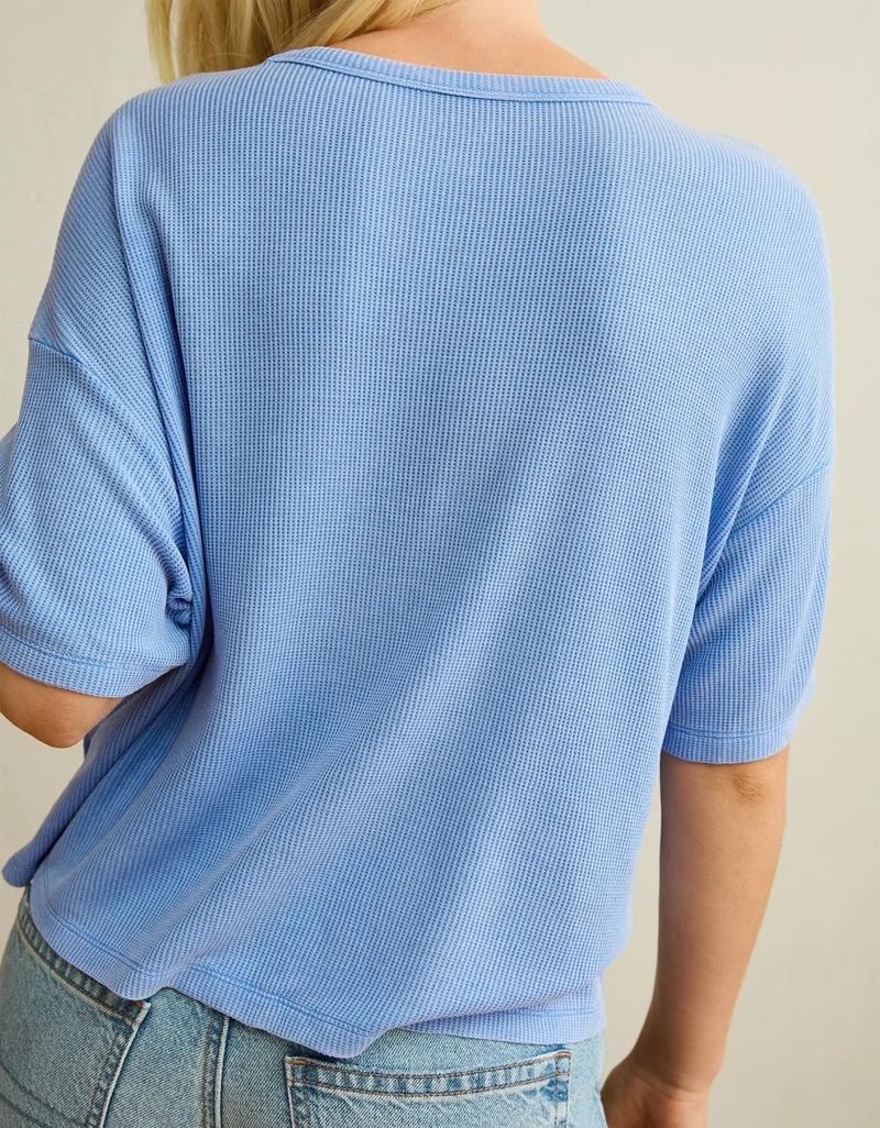 American Eagle AE Soft &amp; Sexy Waffle Crew Neck Tee