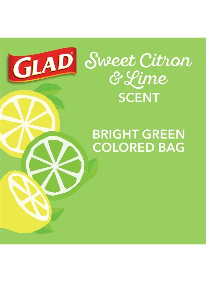 Glad Trash Bags, OdorShield Small Drawstring Garbage Bags - Febreze Sweet Citron & Lime - 4 Gallon - 34 Count - 6 Pack - Image 4