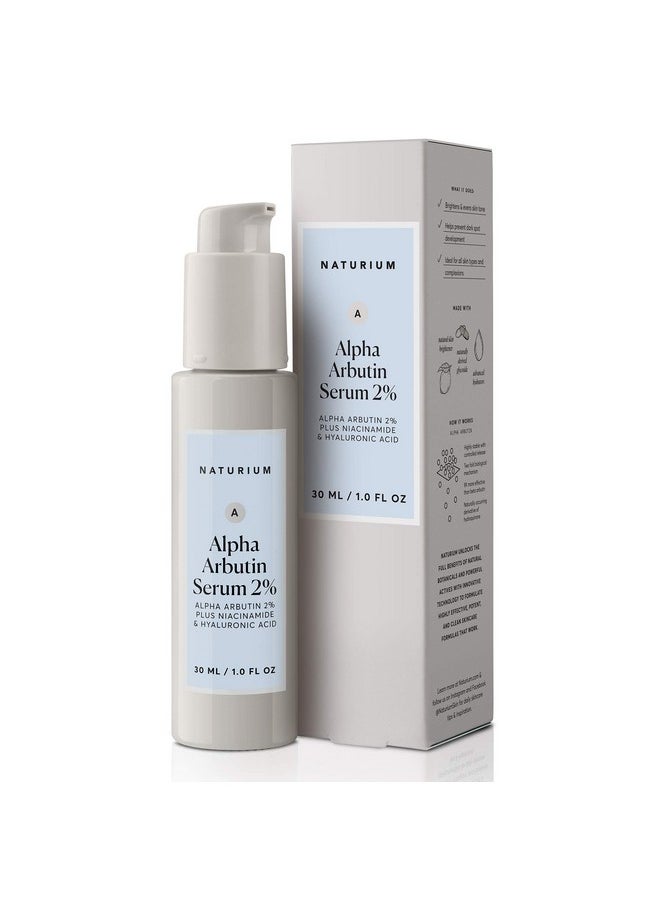 NATURIUM Alpha Arbutin Serum 2% With Alpha Arbutin, Niacinamide & Lemon, Face & Skin Care, 1 Oz 