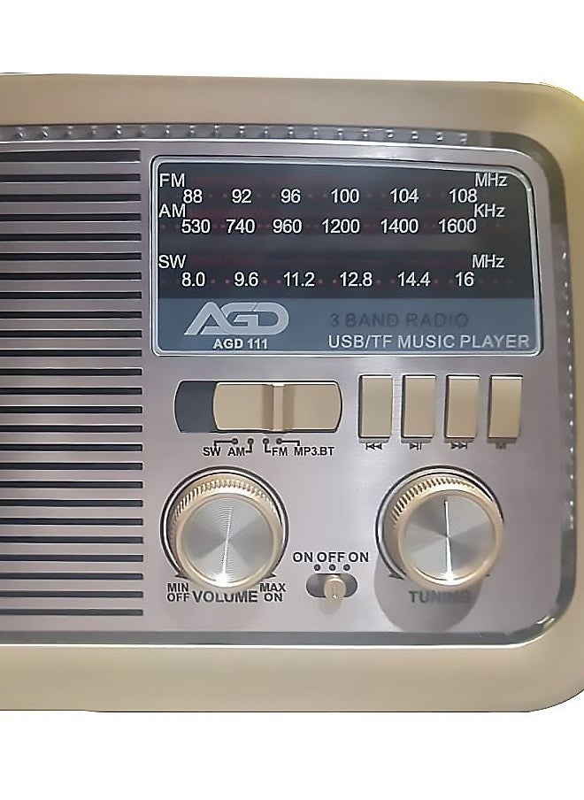 AGD USB Radio Gold/Brown  - Image 5