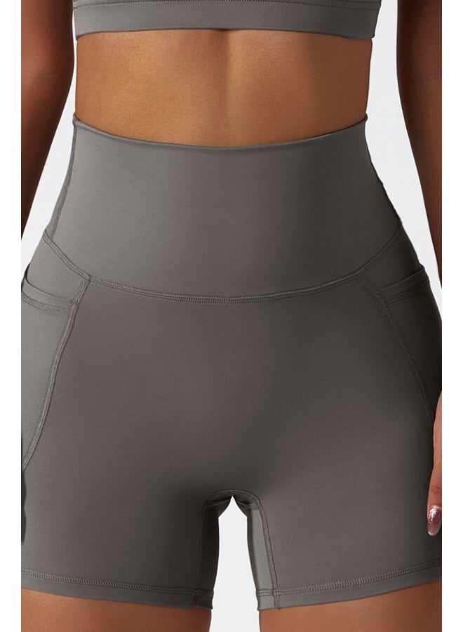 KAWN.YOGA KAWN YOGA Womens High Waist Contour Seamless Workout Sport Yoga Shorts Tummy Control With Pockets. - Image 2