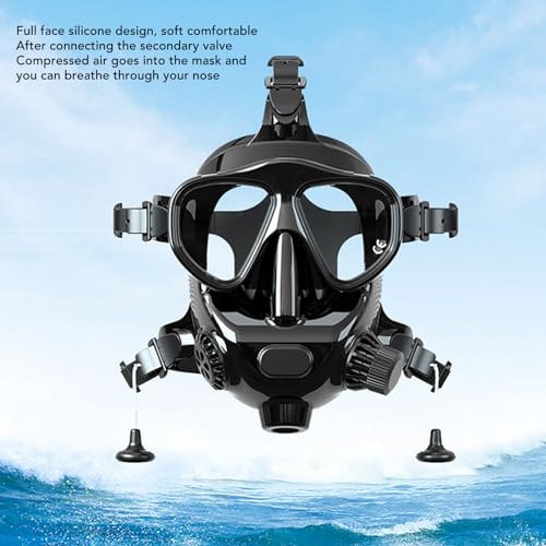 Bewinner Full Face Diving Mask for Diving - Full Face Mask with Camera Mount, 180° View Panoramic Dive Mask, Anti Fog & Anti Leak Dive Mask, Adults Snorkeling Gear - Image 2