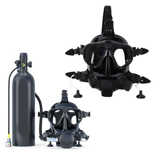 Bewinner Full Face Diving Mask for Diving - Full Face Mask with Camera Mount, 180° View Panoramic Dive Mask, Anti Fog & Anti Leak Dive Mask, Adults Snorkeling Gear - Image 1